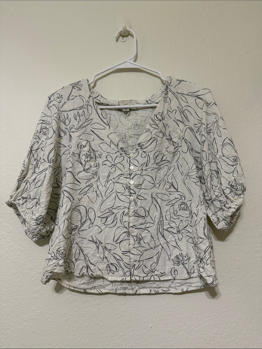Floral Button-Front Women's Top